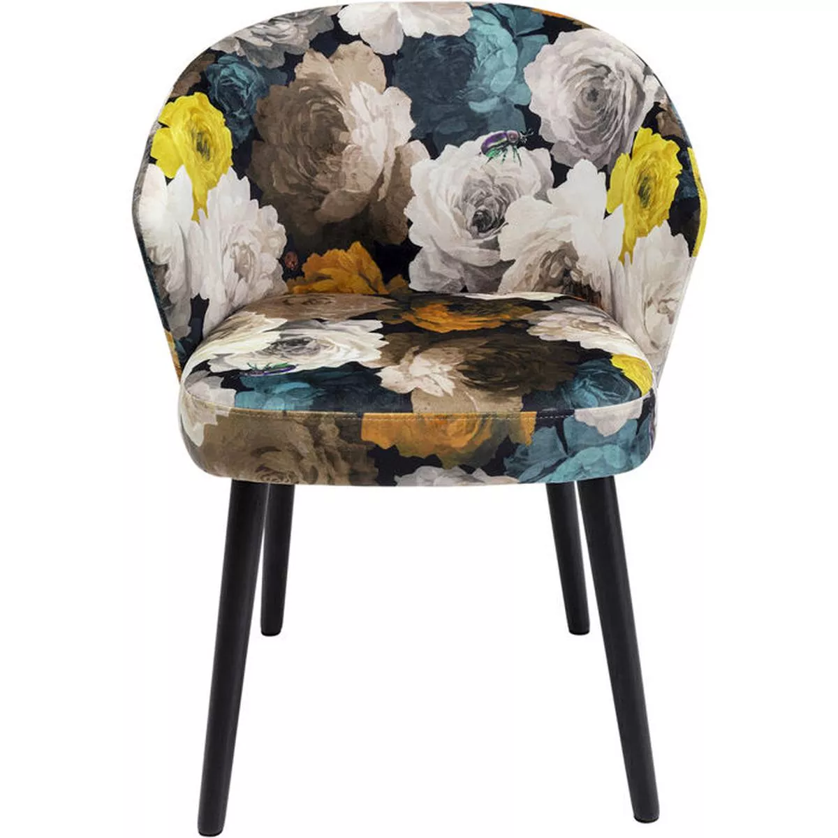 - Chair with Armrest Peony Flower Yellow