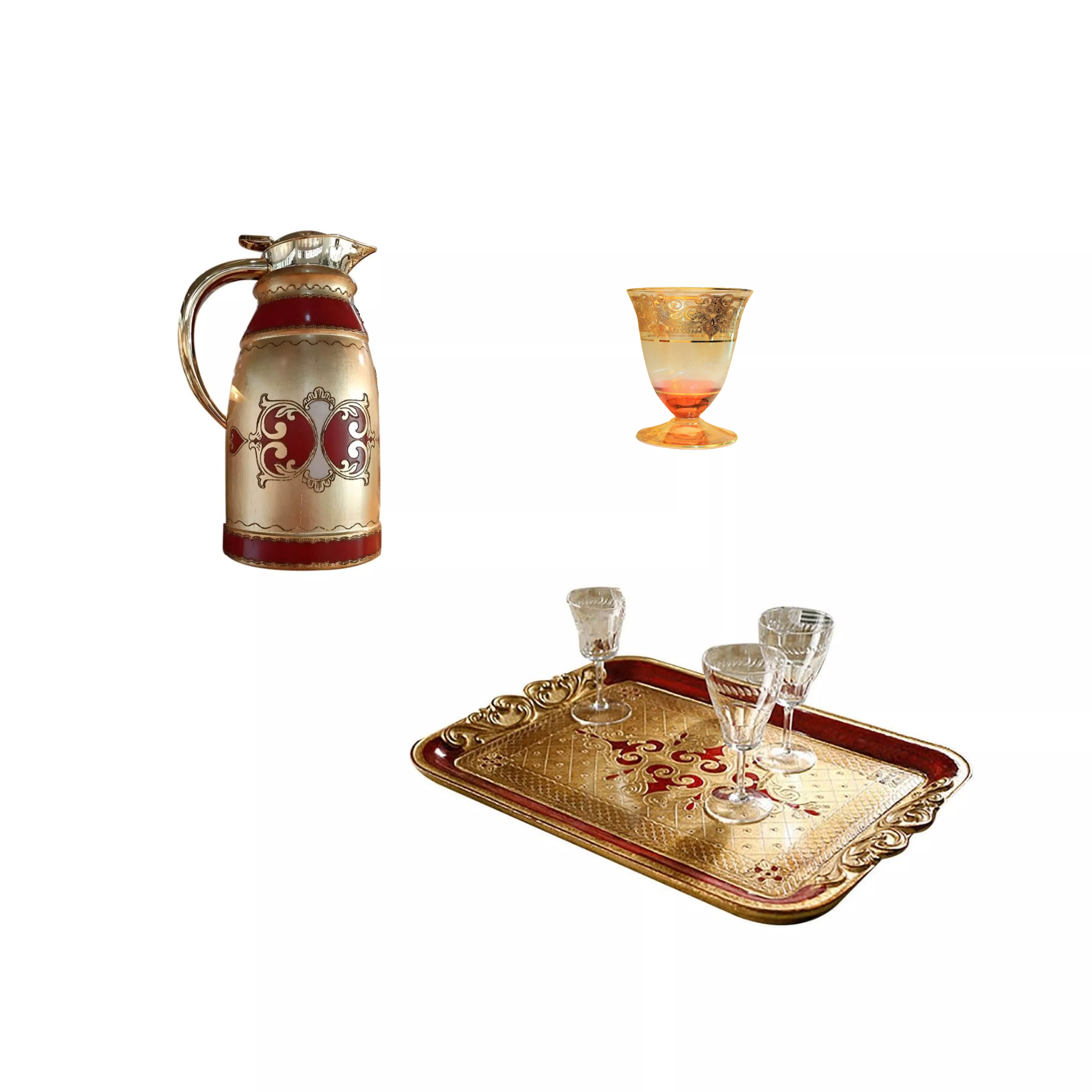 - Gift Set - Thermos + Tray + Candy Box with Cover + Gift Box